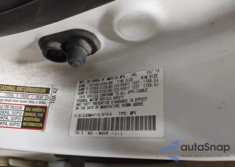 2014 Honda Cr-V Ex-L z USA, uszkodzony, nr VIN 5J6RM4H71EL087914